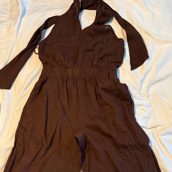 LOFT Chocolate Brown Jumpsuit - Picture 1 of 4